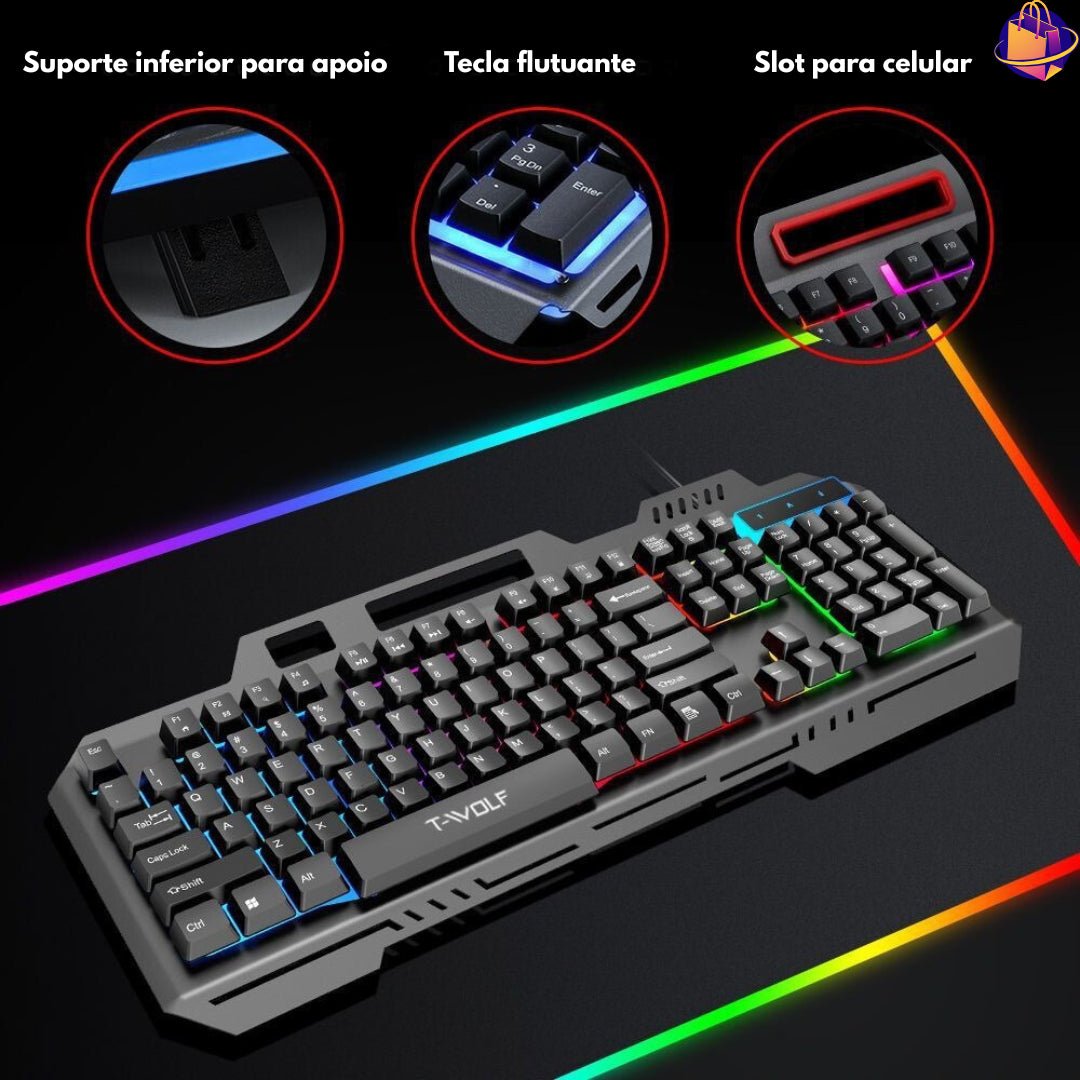 Teclado Semi-mecânico T-Wolf
