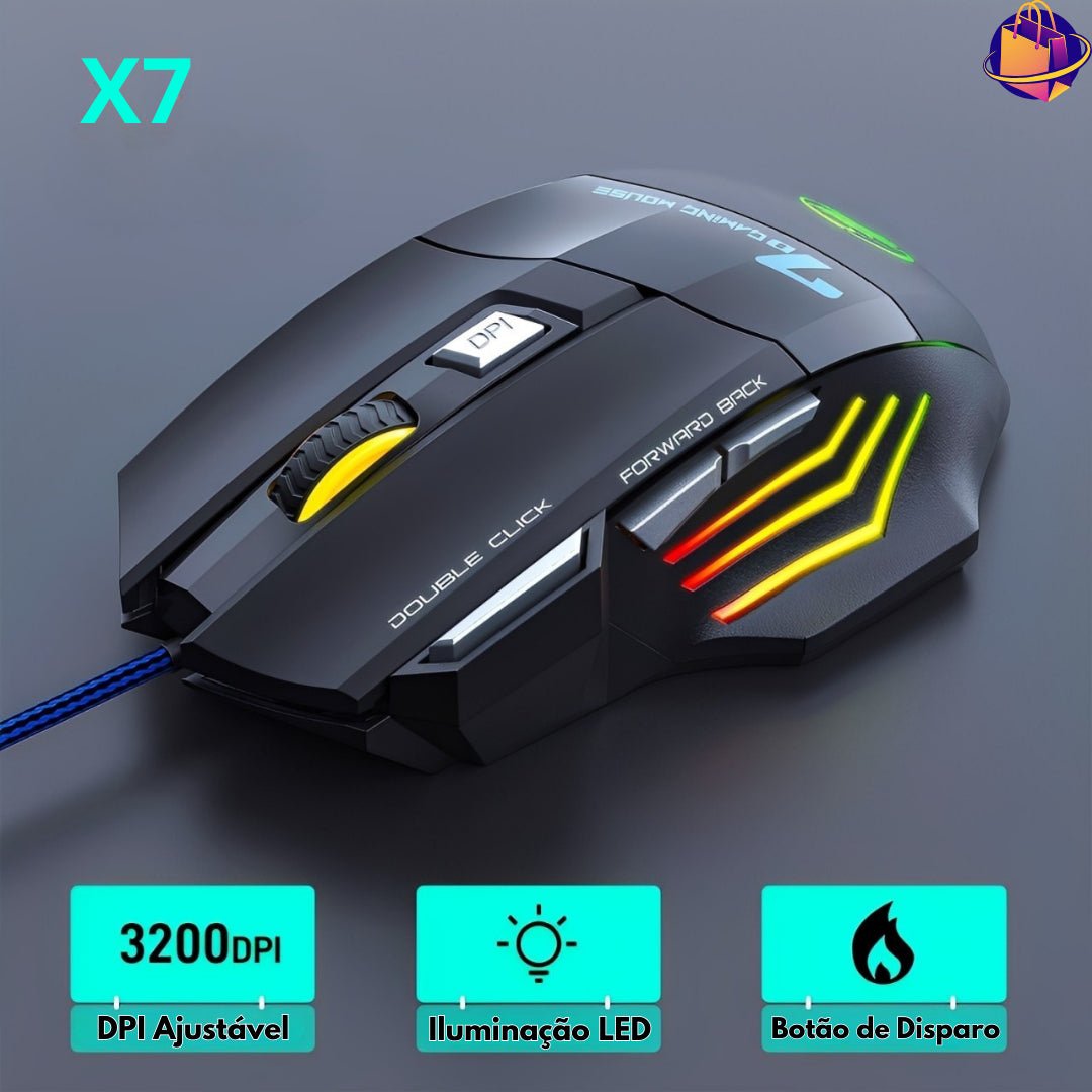Mouse Gamer LaserCore X7 DPI 3200