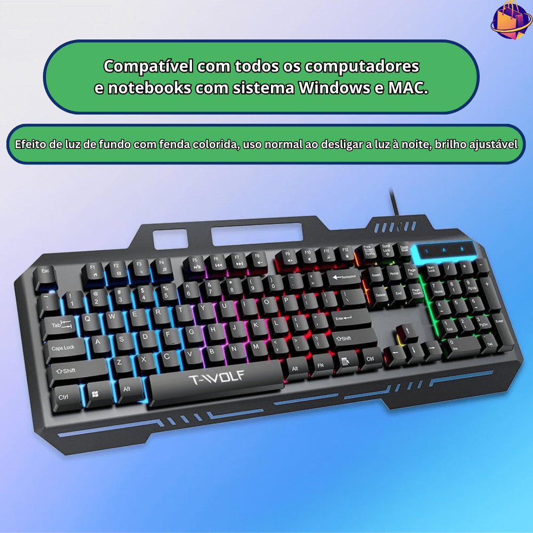 Teclado Semi-mecânico T-Wolf