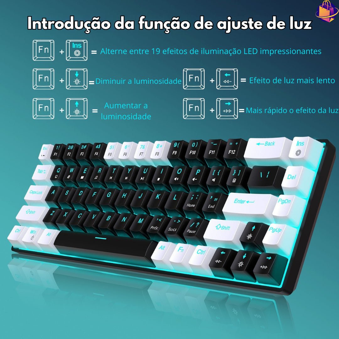 Teclado mecânico de 68 teclas ShadowCore