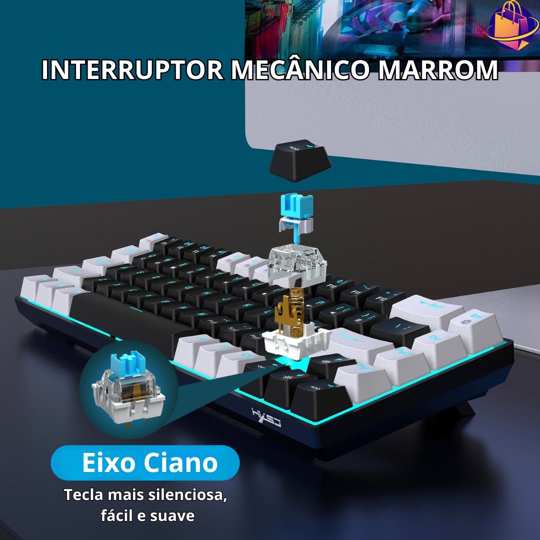 Teclado mecânico de 68 teclas ShadowCore