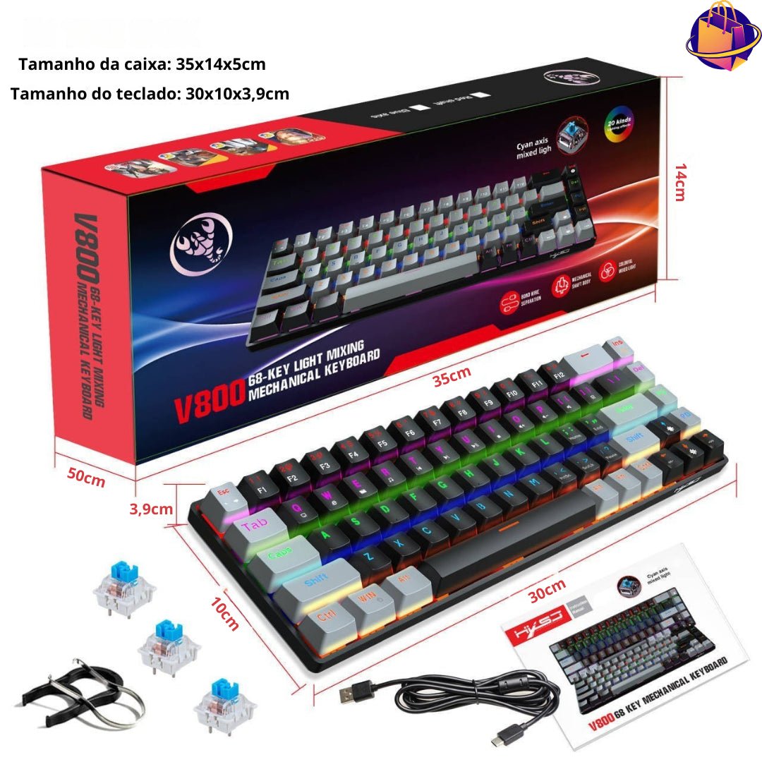 Teclado mecânico de 68 teclas ShadowCore